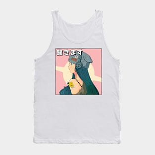 Anime Girl listening music Tank Top